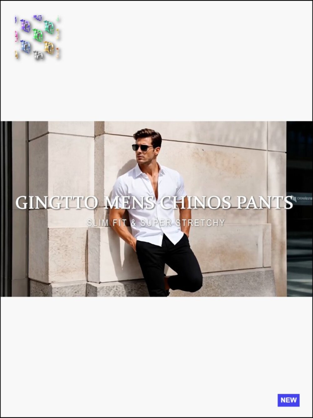 Slim Fit Dress Chino Pants 4-Way Stretch Ankle Length Business Casual - Picture 7 of 7